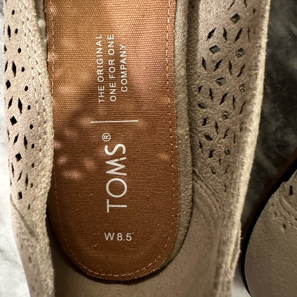 Toms Jutti Flat - Size 8.5 - Tan/Beige/Taupe New With Tags - Picture 5 of 5